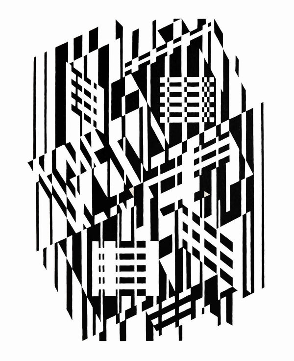 Victor Vasarely, Composition, Linéaires, Limited Edition Héliogravure