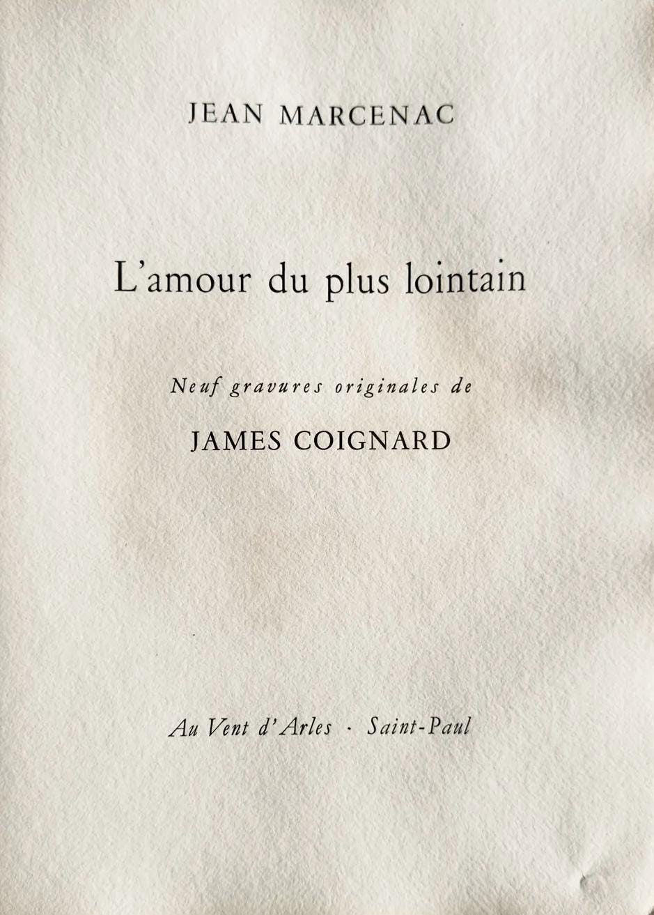 James Coignard, Composition, L'amour du plus lointain, Limited Edition Engraving