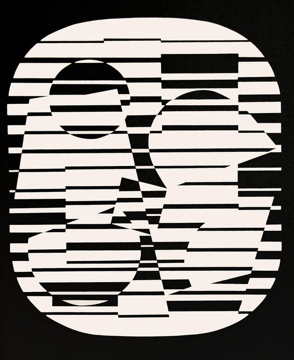 Victor Vasarely, Composition, Linéaires, Limited Edition Héliogravure