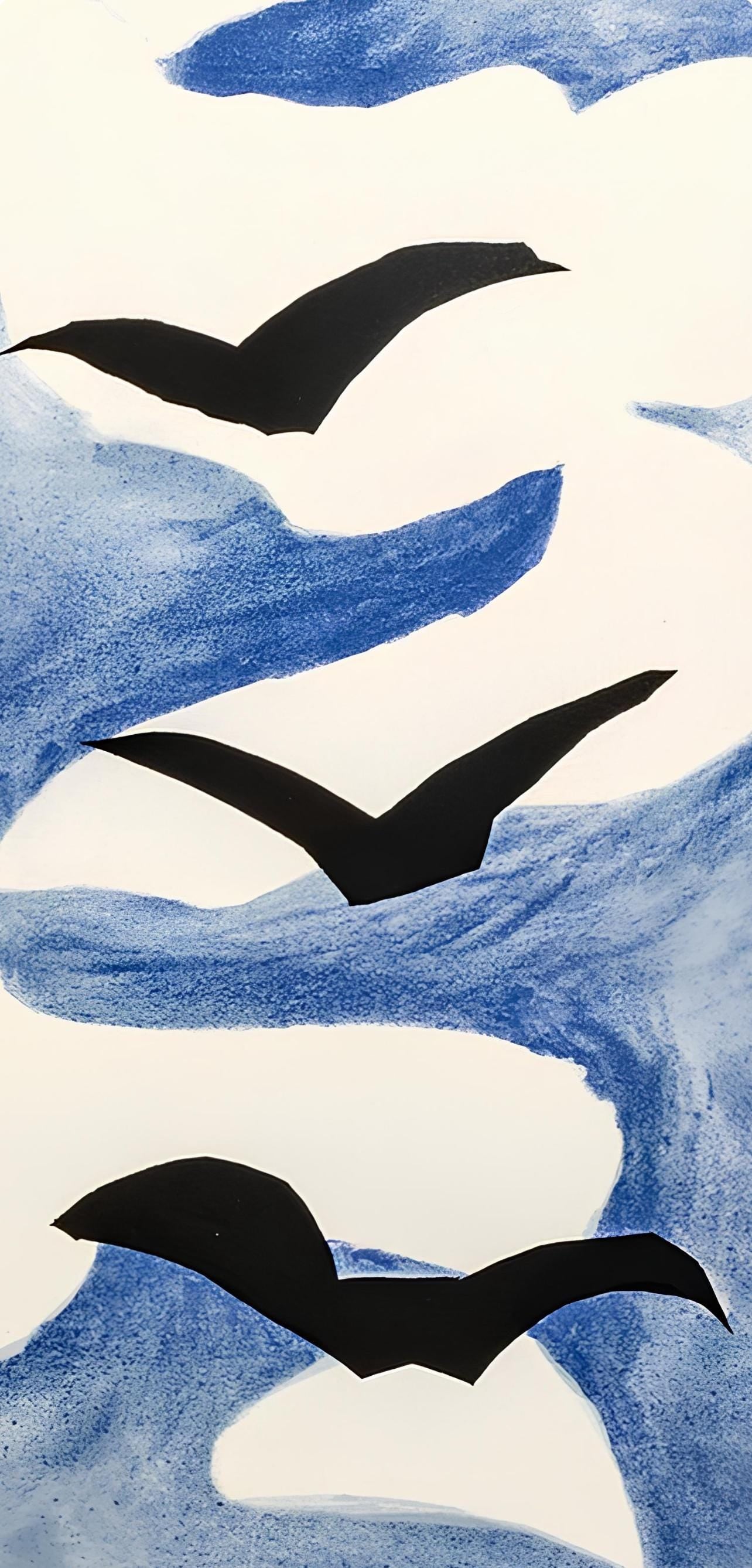 Georges Braque, Composition (Vallier 137), Résurrection de l'oiseau, Limited Edition Lithograph