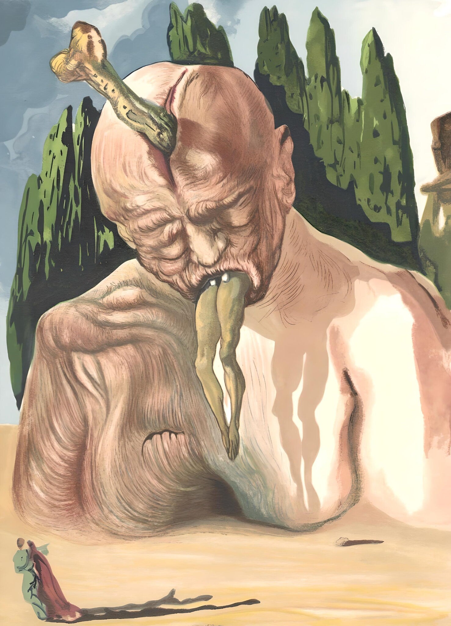 Salvador Dali, The Logician Devil (Michler/Löpsinger 1039-1138; Field 189-200), La Divine Comédie, Limited Edition Woodcut