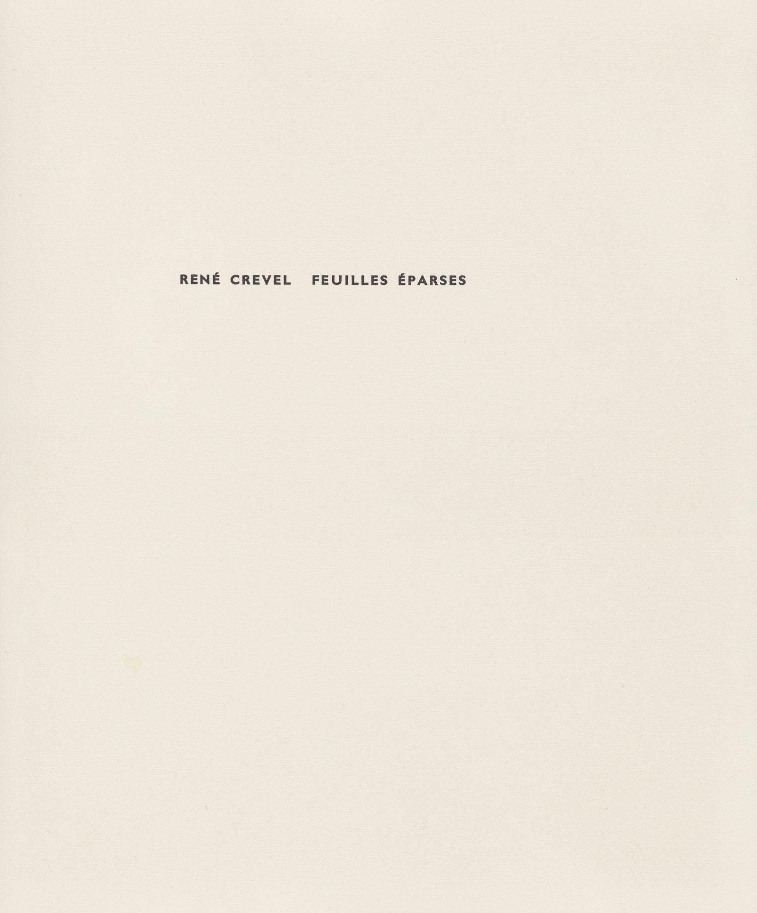 Wols, Composition, Feuilles éparses, Limited Edition Etching