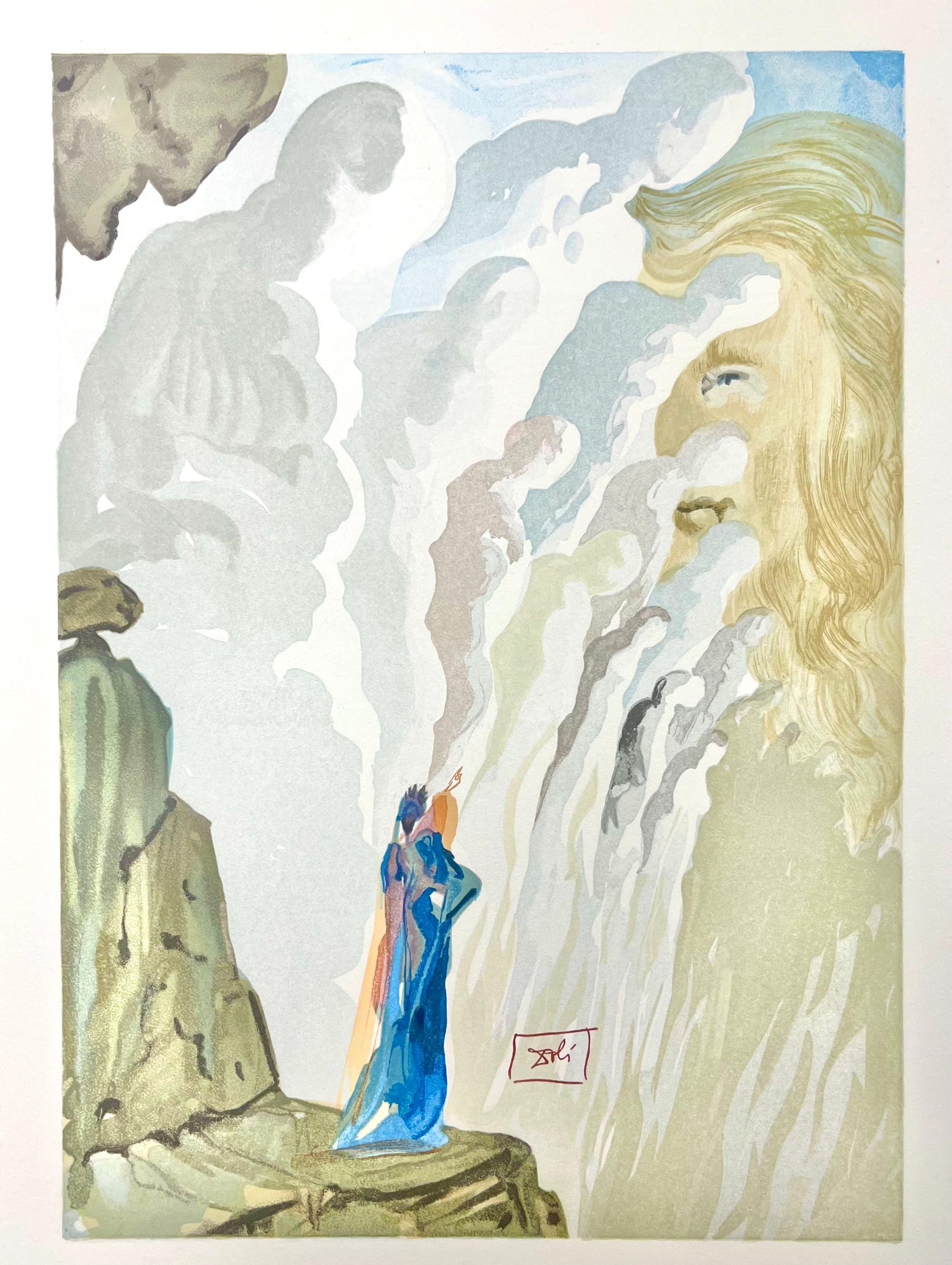 Salvador Dali, Fegefeuer XII (Field 189-200; Michler/Löpsinger 1039-1138), Die Göttliche Komödie, Signed, Limited Edition Woodcut