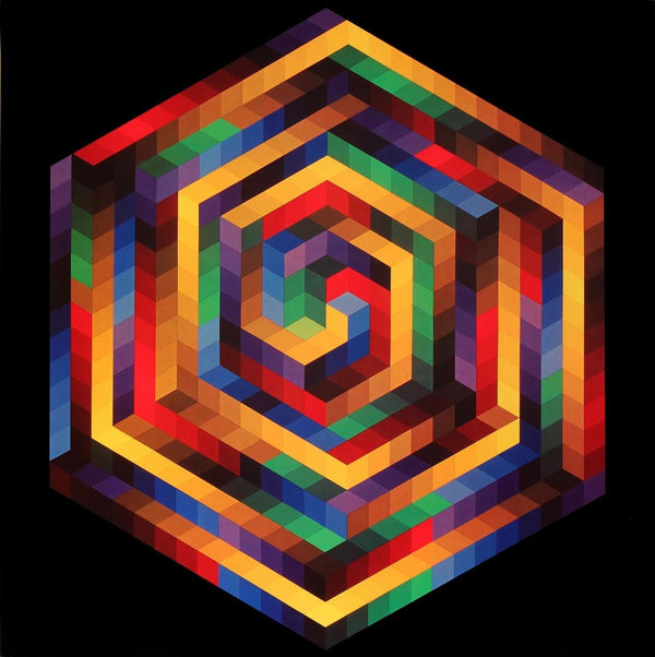 Victor Vasarely, Composition, Progressions I, Limited Edition Héliogravure