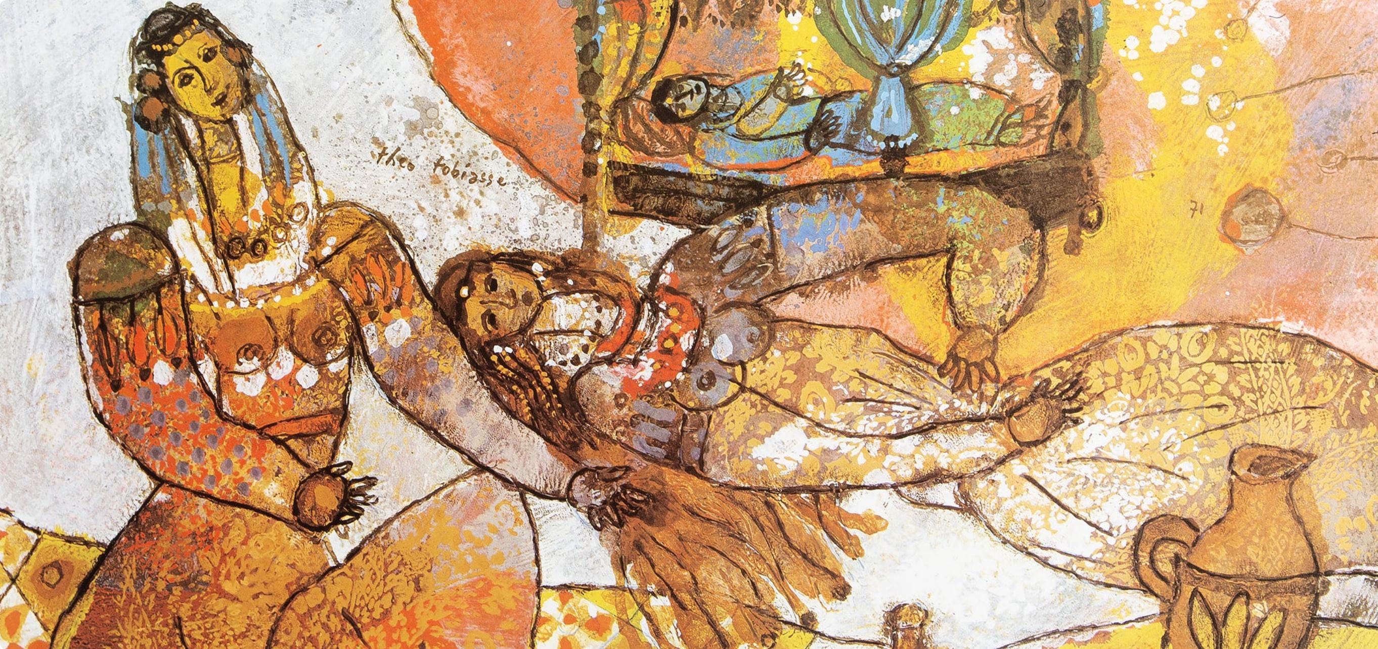 Théo Tobiasse, Romeo and Juliette IV, Original Edition Offset Lithograph