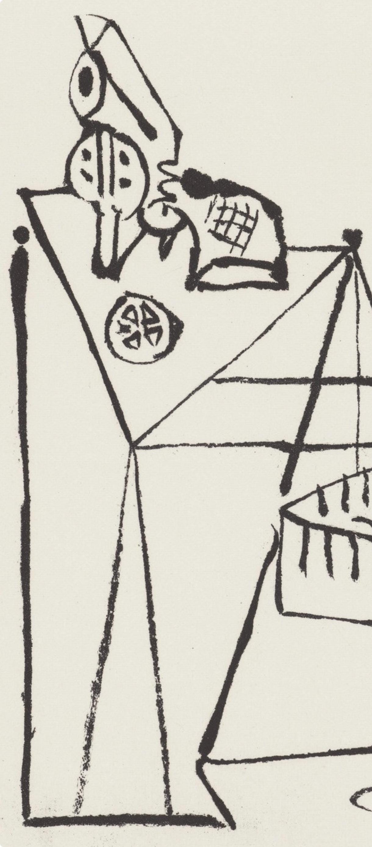 Óscar Domínguez, Composition, Feuilles éparses, Limited Edition Etching