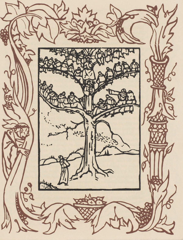 Émile Bernard, Composition (Morane, No. 100), Les Petites Fleurs de St. Françoise, Limited Edition Woodcut