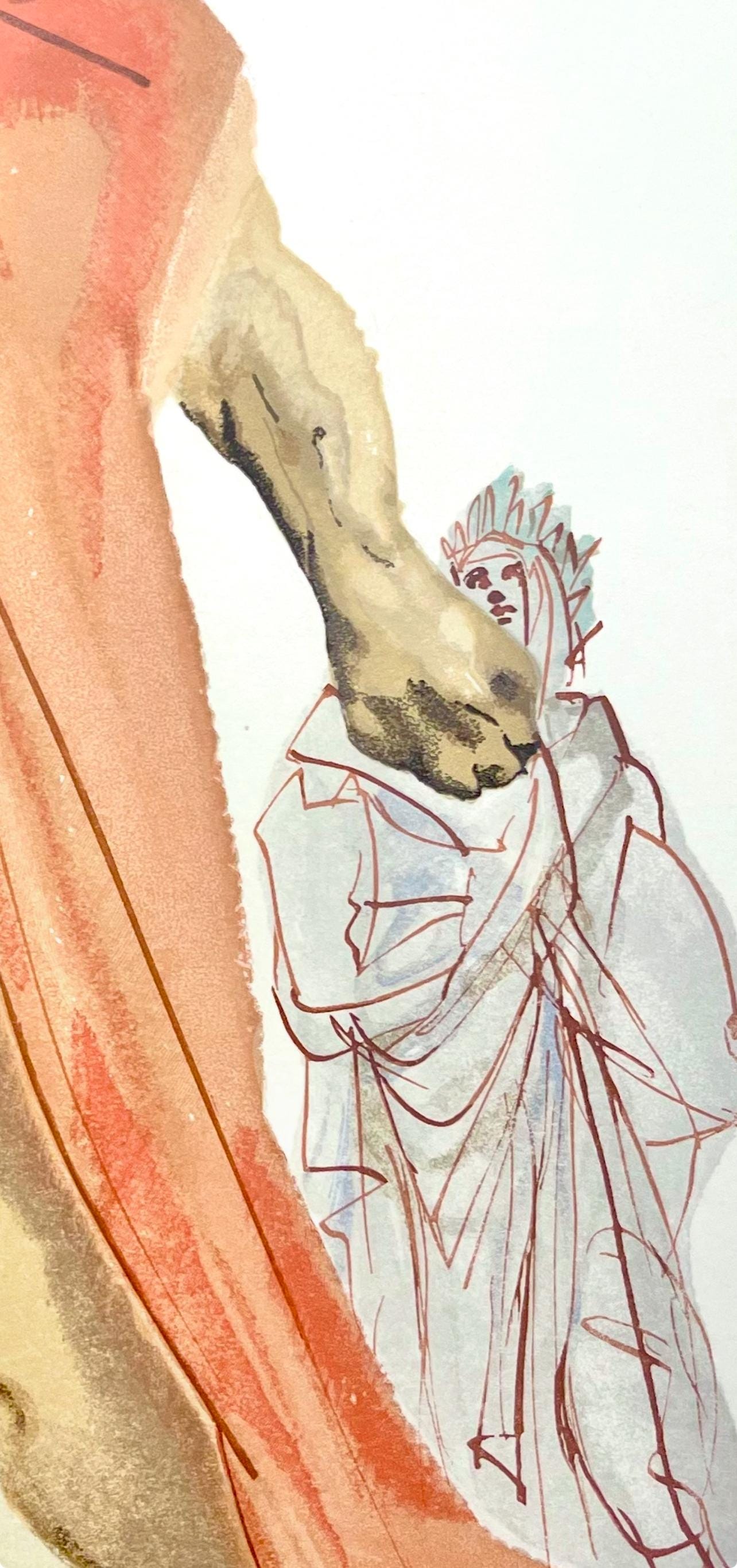 Salvador Dali, Fegefeuer V (Field 189-200; Michler/Löpsinger 1039-1138), Die Göttliche Komödie, Signed, Limited Edition Woodcut