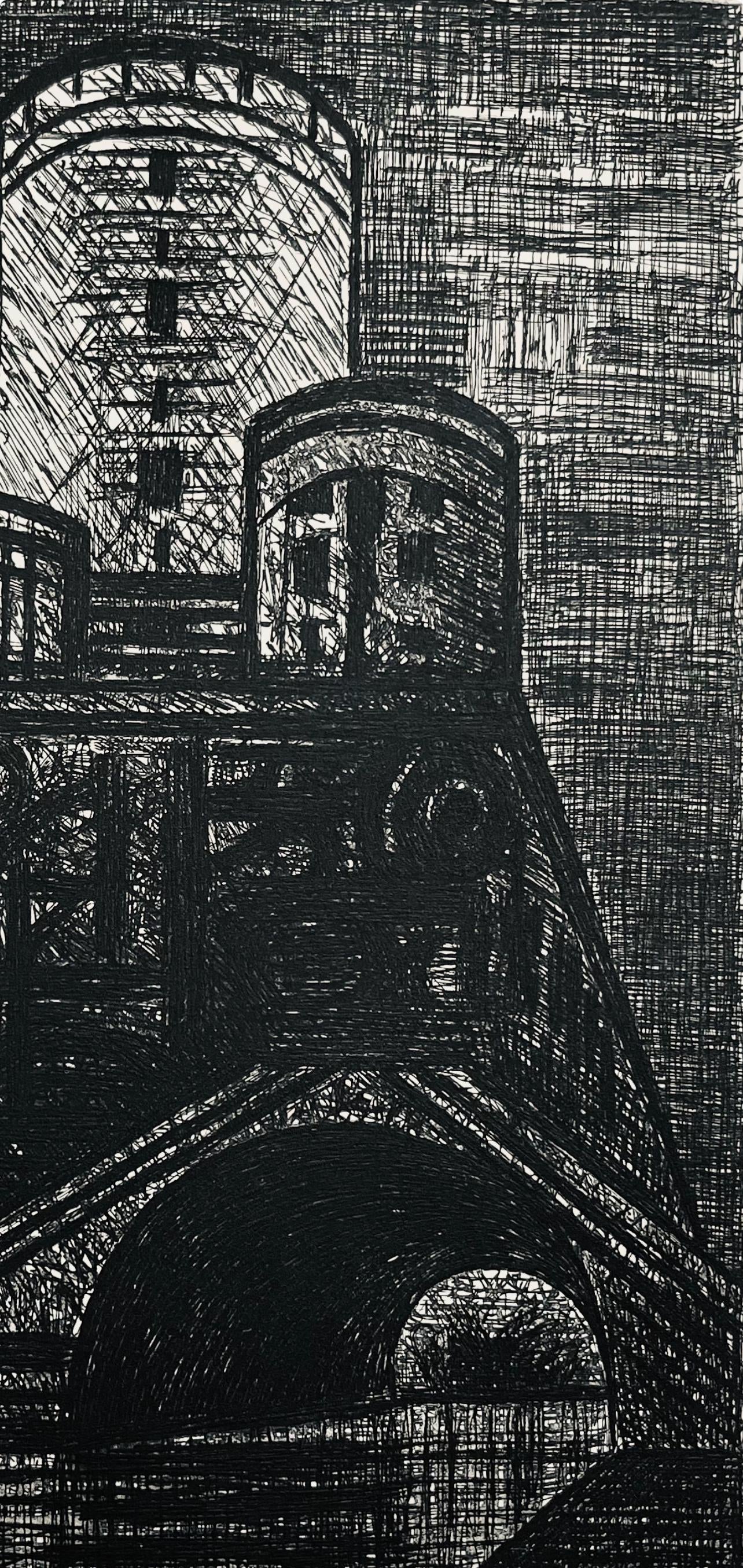 Marcel Gromaire, Le Donjon De Dunsinane, Scène XX, Shakespeare, Macbeth, Eaux-fortes de Gromaire, Limited Edition Etching