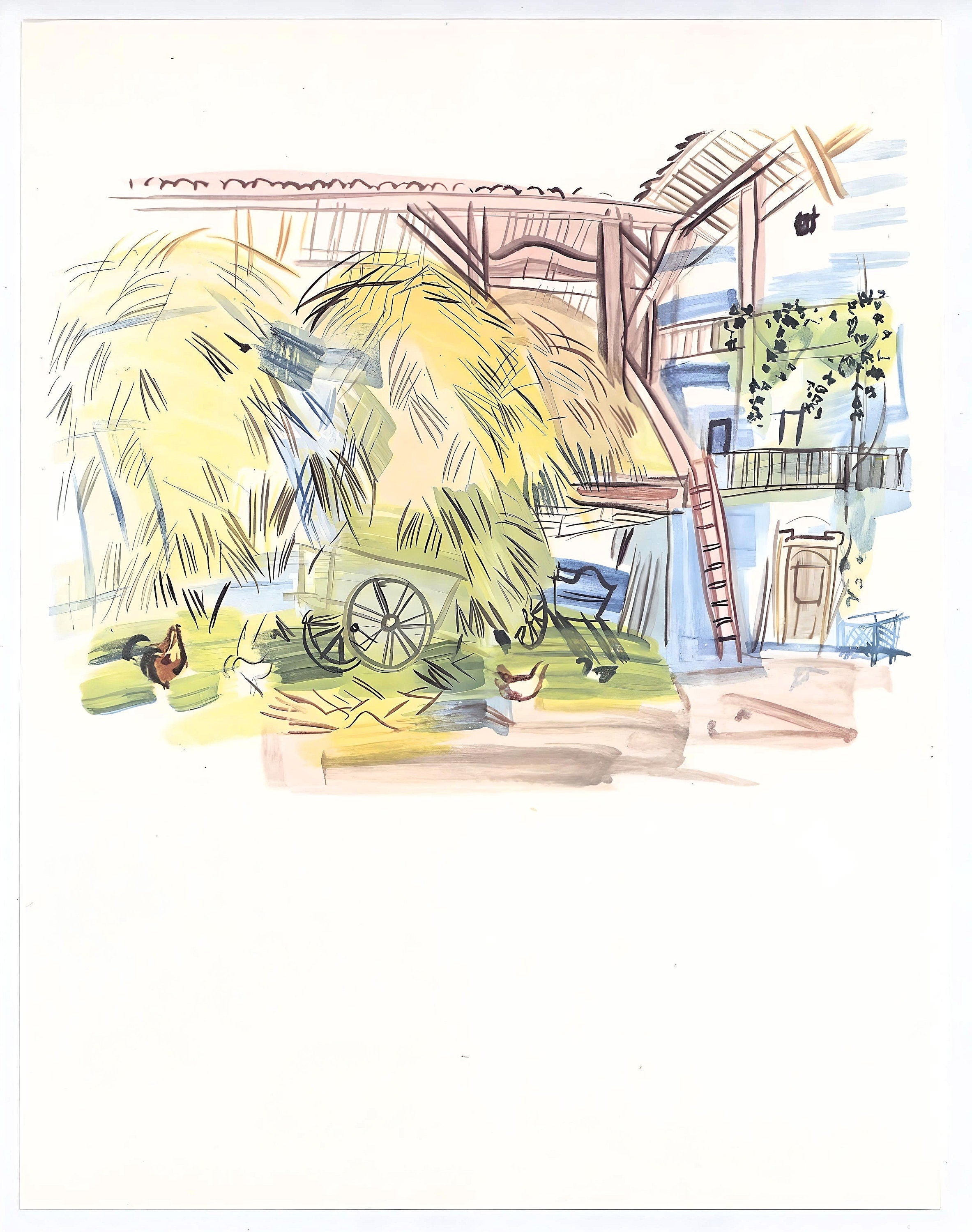 Raoul Dufy, La belle grange de Lestel, Vacances forcées