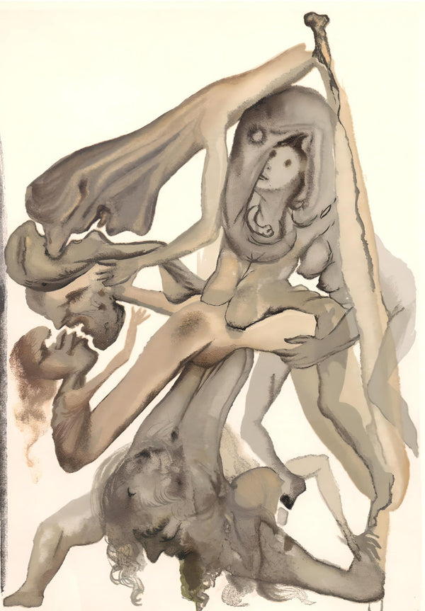 Salvador Dali, News of the The Limbos (Michler/Löpsinger 1039-1138; Field 189-200), La Divine Comédie, Limited Edition Woodcut