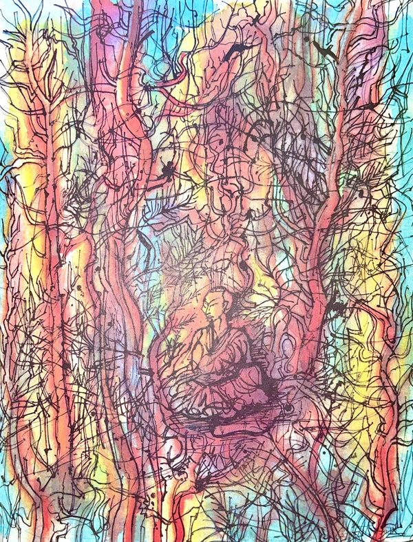 Jean Carzou, Composition, Ce Panorama du Bouddhisme, Limited Edition Lithograph