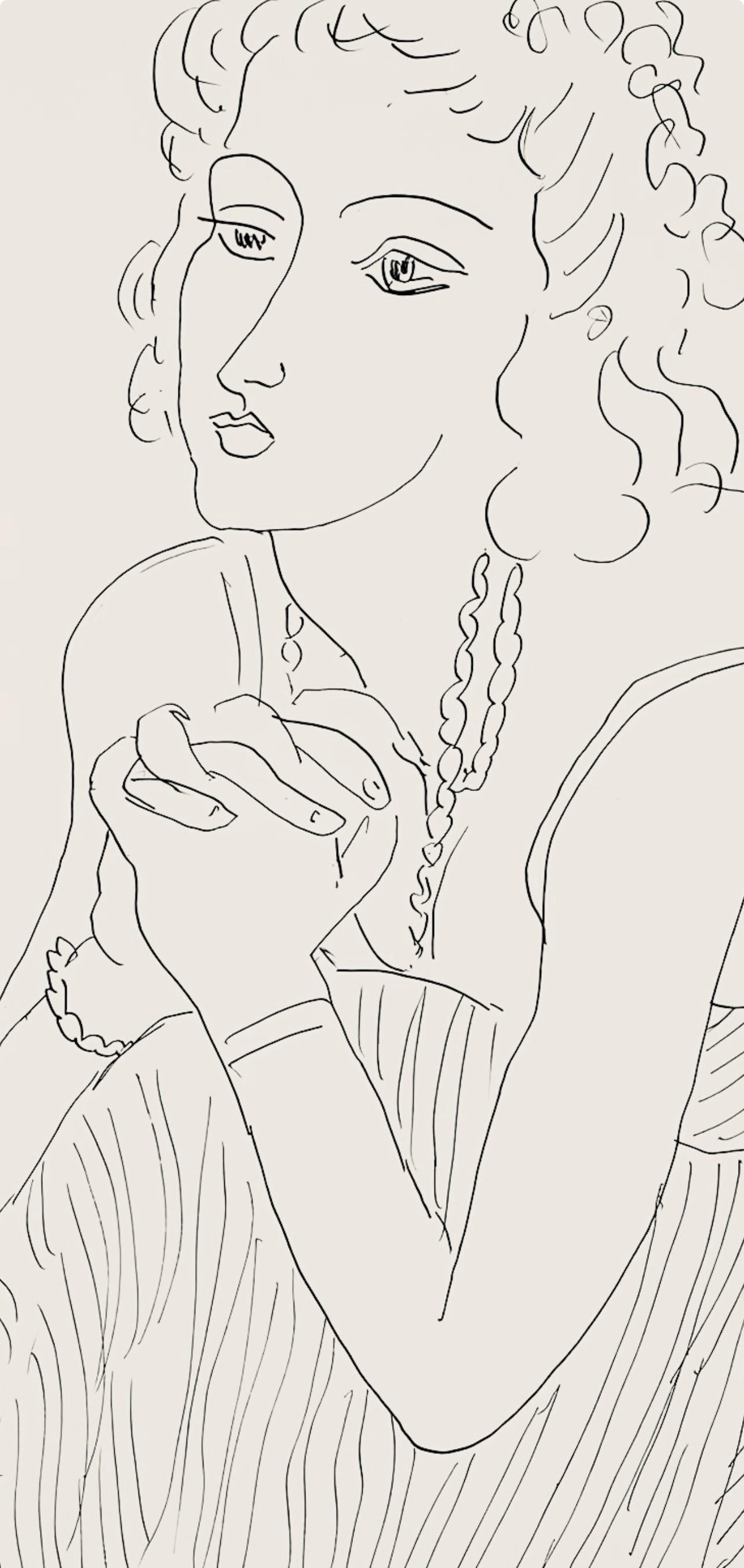 Henri Matisse, Série P, var. 5 (Duthuit 9), Henri Matisse, Dessins, Thèmes et variations, Limited Edition Lithograph
