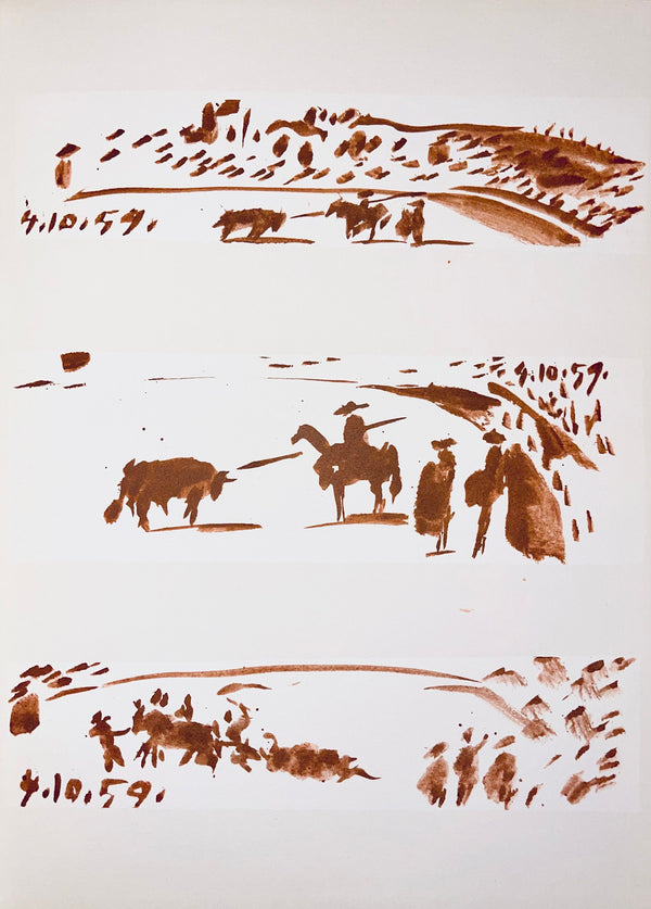 Pablo Picasso, Composition (Bloch 1276; Czwiklitzer 23), Toros y Toreros, Limited Edition Lithograph