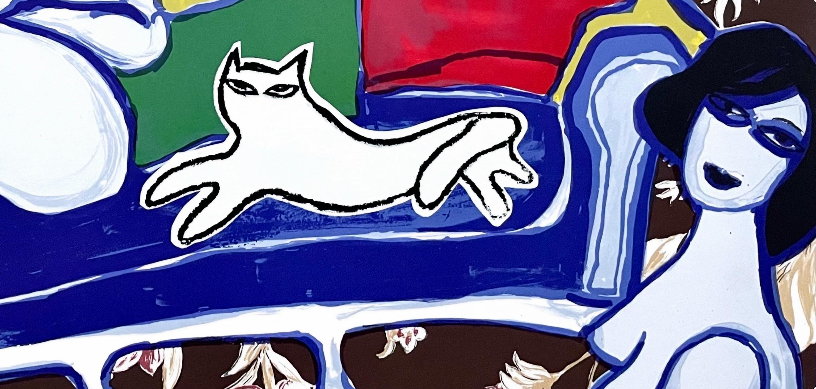 Guillaume Cornelis van Beverloo, Corneille, Complicite with Pussycat, Limited Edition Lithograph