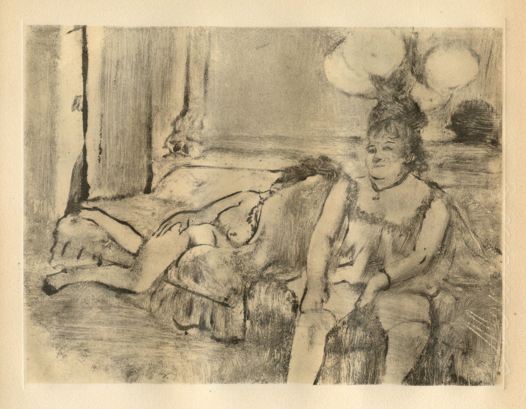 Edgar Degas, Au Salon, E. Degas Monotypes, Limited Edition Monotype