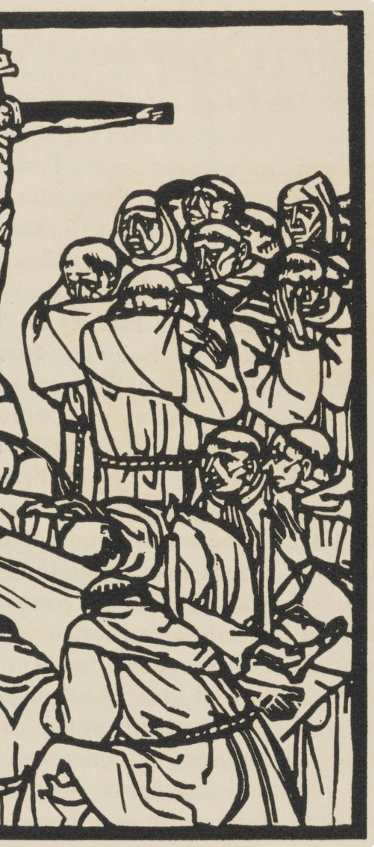 Émile Bernard, Composition (Morane, No. 100), Les Petites Fleurs de St. Françoise, Limited Edition Woodcut