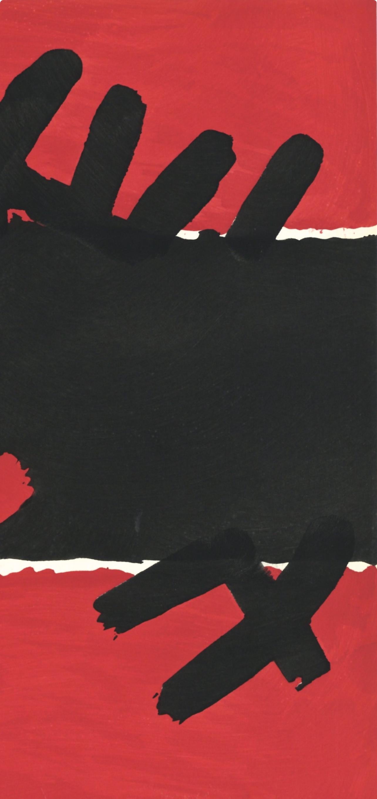 Giuseppe Capogrossi, Surface Rouge et Noire, XXe siècle, Limited Edition Lithograph