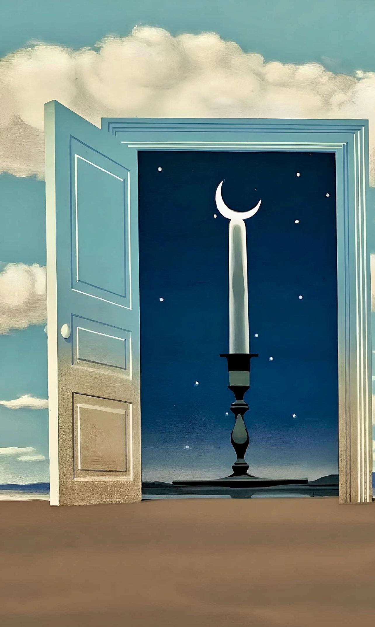 René Magritte, Une Porte s'ouvre sur la Nuit Veloutée, Les Enfants Trouvés de Magritte, Limited Edition Lithograph