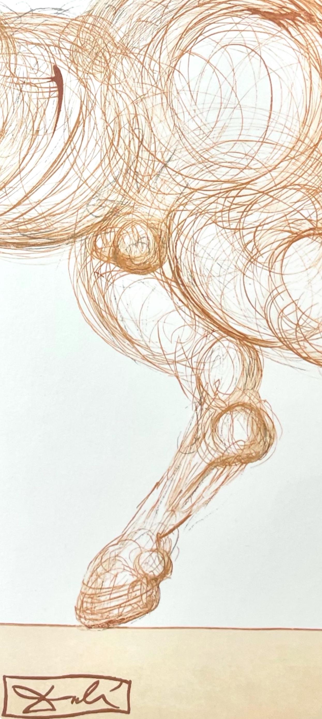 Salvador Dali, Hölle XXV (Field 189-200; Michler/Löpsinger 1039-1138), Die Göttliche Komödie, Signed, Limited Edition Woodcut