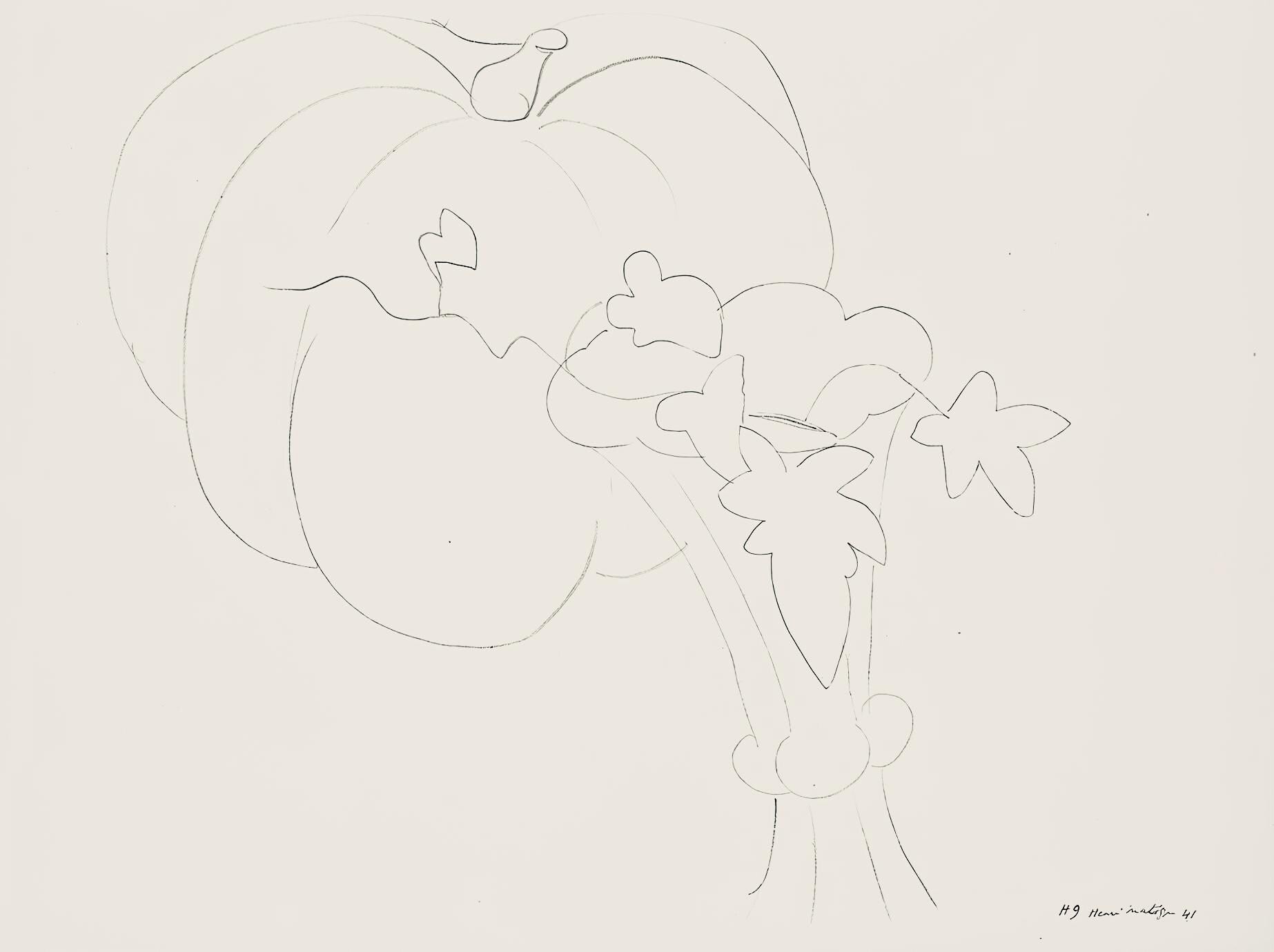 Henri Matisse, Série H, var. 9 (Duthuit 9), Henri Matisse, Dessins, Thèmes et variations, Limited Edition Lithograph
