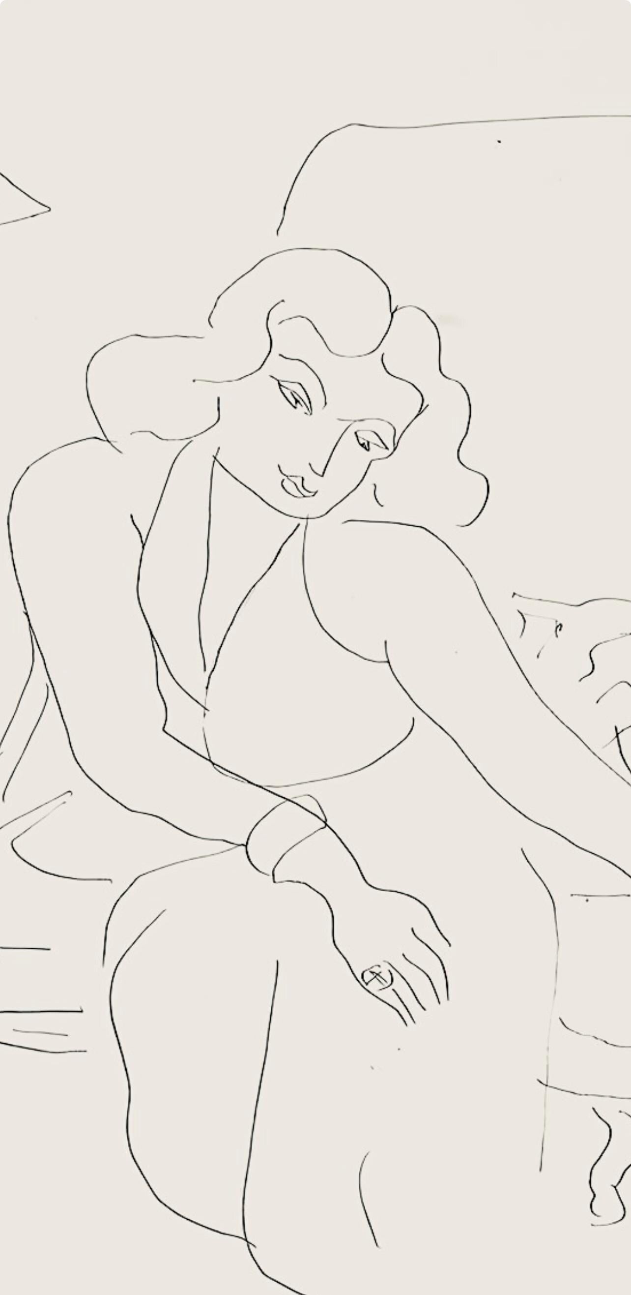 Henri Matisse, Série E, var. 11 (Duthuit 9), Henri Matisse, Dessins, Thèmes et variations, Limited Edition Lithograph