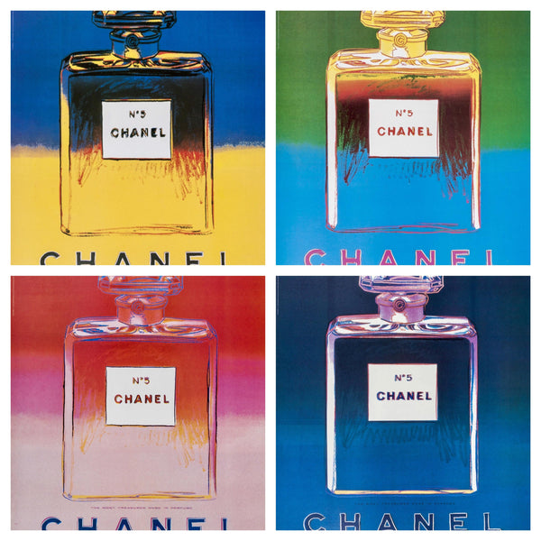 Andy Warhol, Chanel No. 5, Suite of Four, Official Edition Chanel Ltd. Advertising Campaign Lithographs, 1997