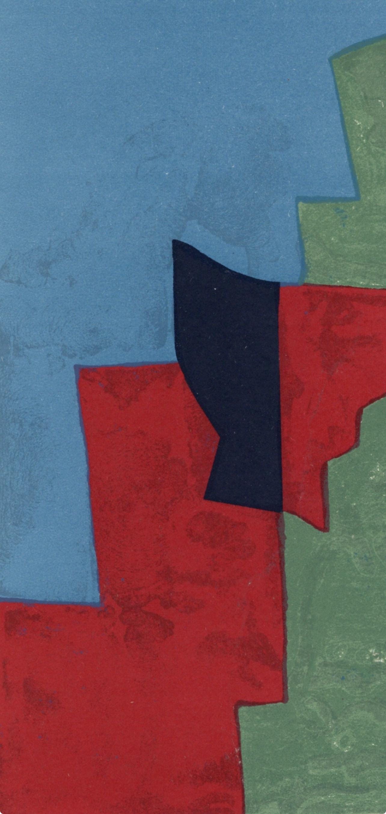 Serge Poliakoff, Composition rouge, verte (Poliakoff/Schneider 32), XXe siècle, Limited Edition Lithograph