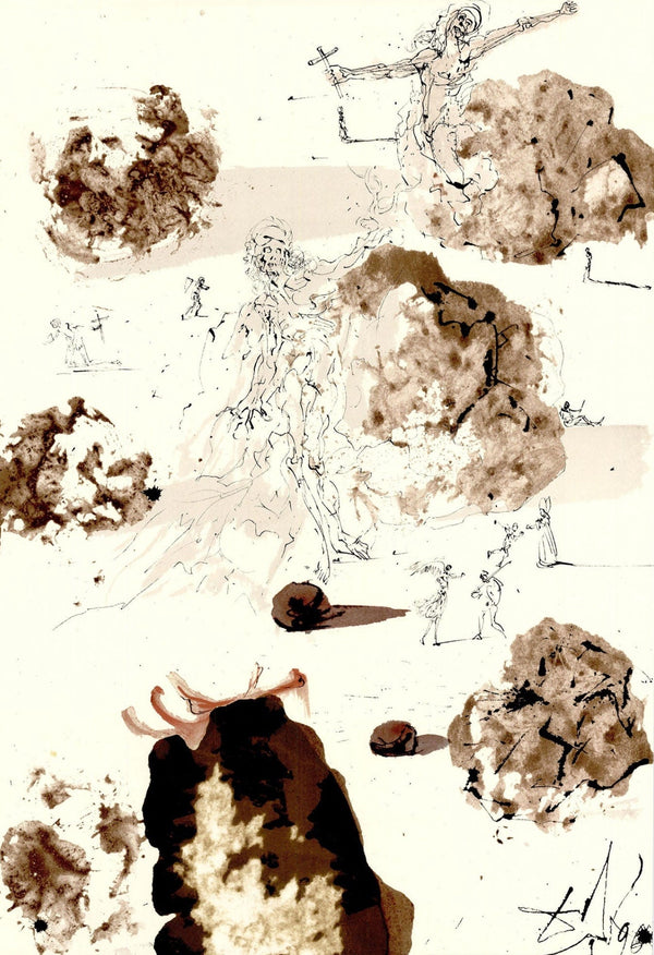 Salvador Dali, Composition (Michler/Löpsinger 1600; Field 69-3), Biblia Sacra, Limited Edition Lithograph