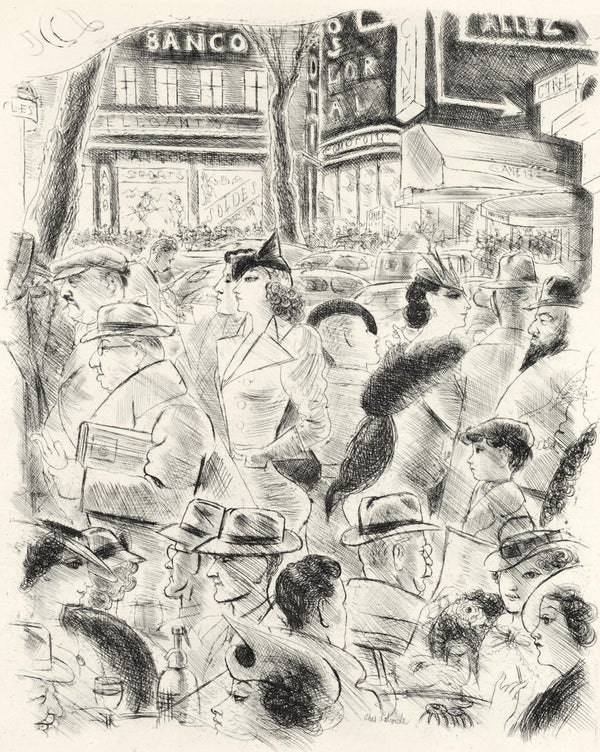 Chas Laborde, Les Boulevards, A La gloire à Paris, Limited Edition Etching