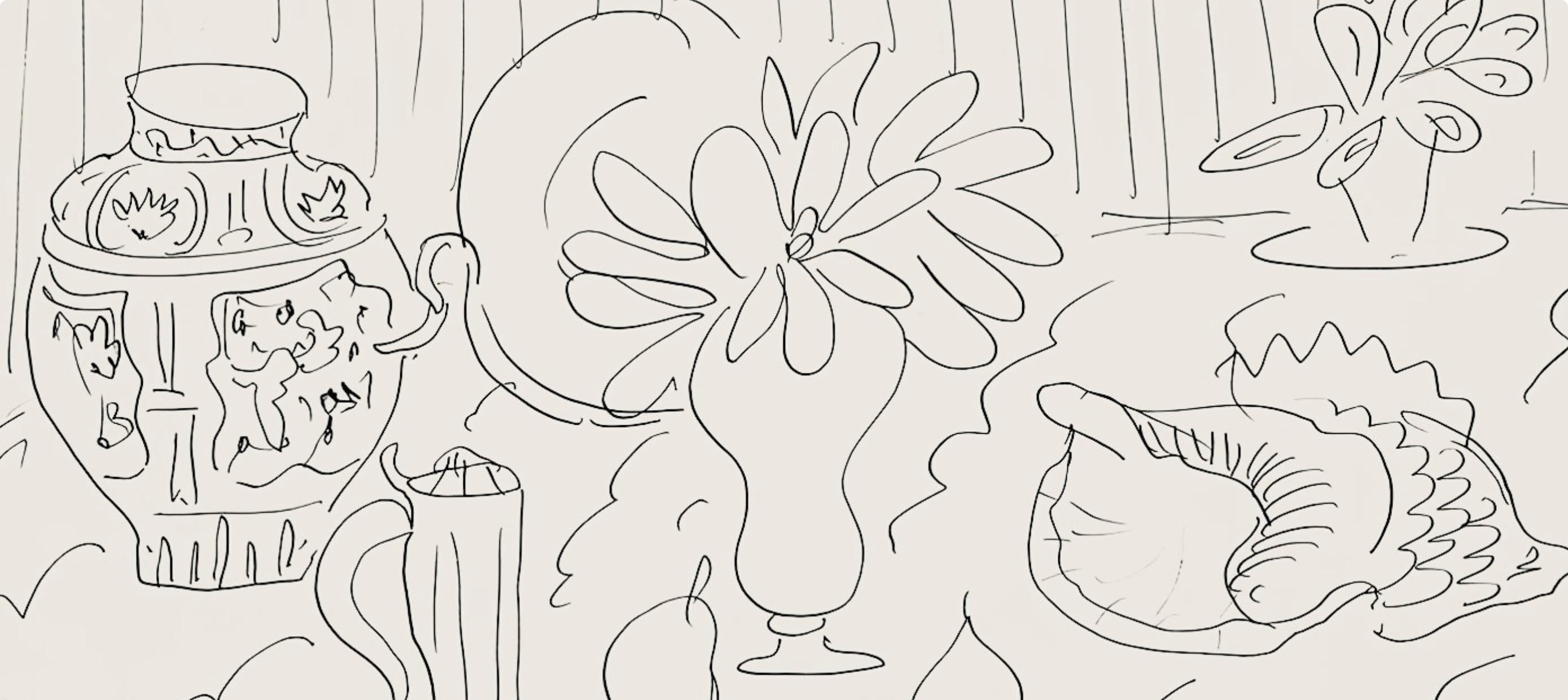 Henri Matisse, Série G, var. 1 (Duthuit 9), Henri Matisse, Dessins, Thèmes et variations, Limited Edition Lithograph