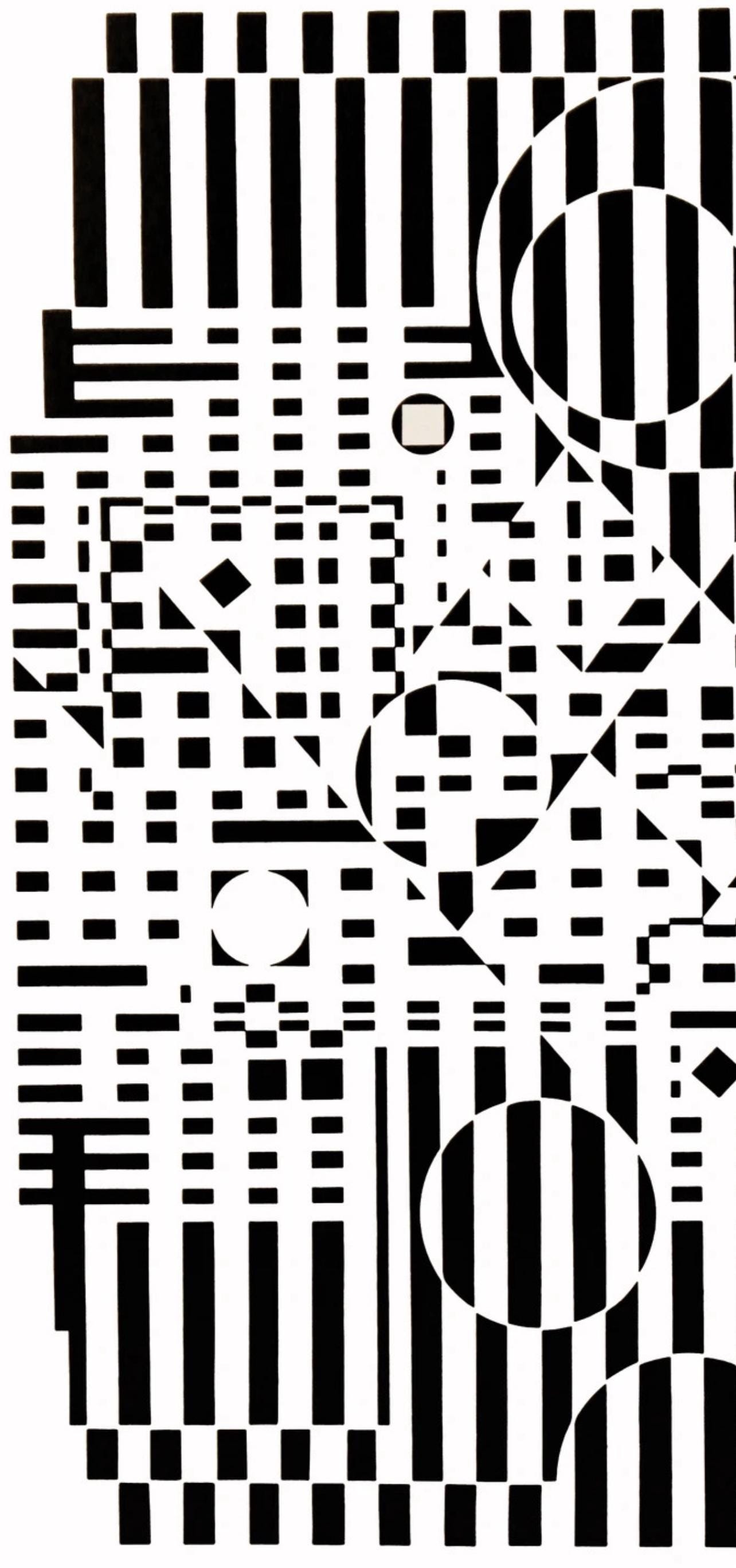 Victor Vasarely, Composition, Croisées, Limited Edition Héliogravure