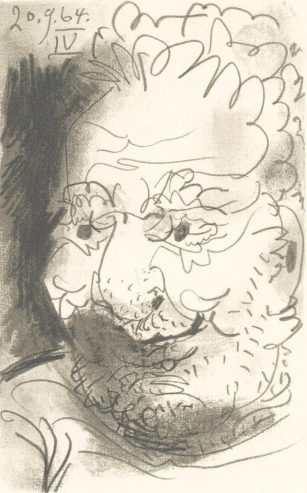 Pablo Picasso, Composition, Le Goût du Bonheur (Cramer 148; Bloch 2013), Limited Edition Mixed Media Lithograph