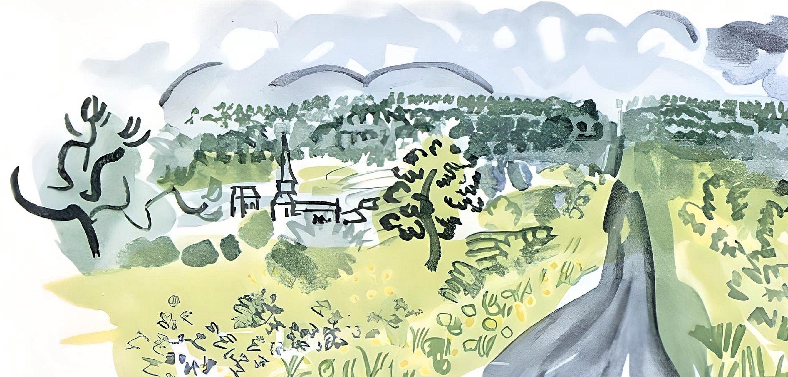 Raoul Dufy, Village de France, Vacances forcées