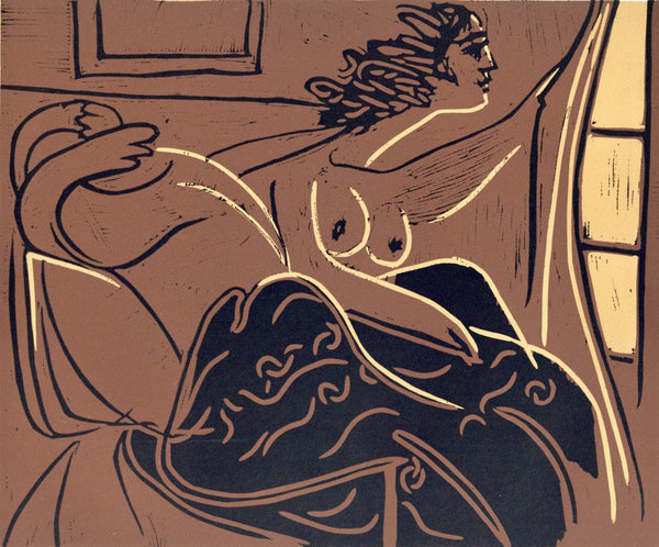 Pablo Picasso, Two Waking Women (Orozco 214), Grabados al linóleo, Limited Edition Linocut