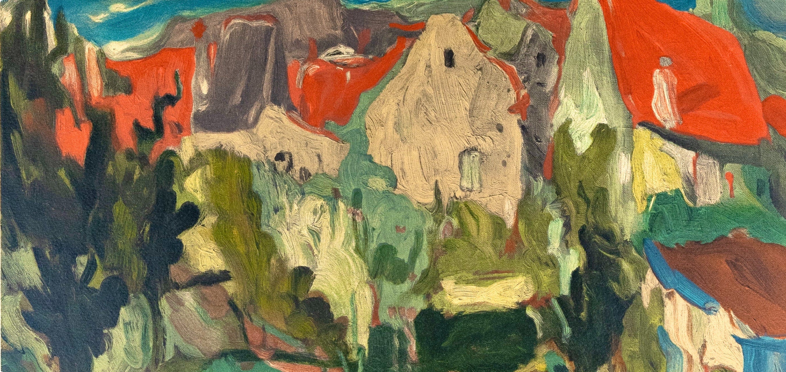 Chaïm Soutine, Paysage à Cagnes, Soutine, Collection Pierre Lévy, Limited Edition Lithograph