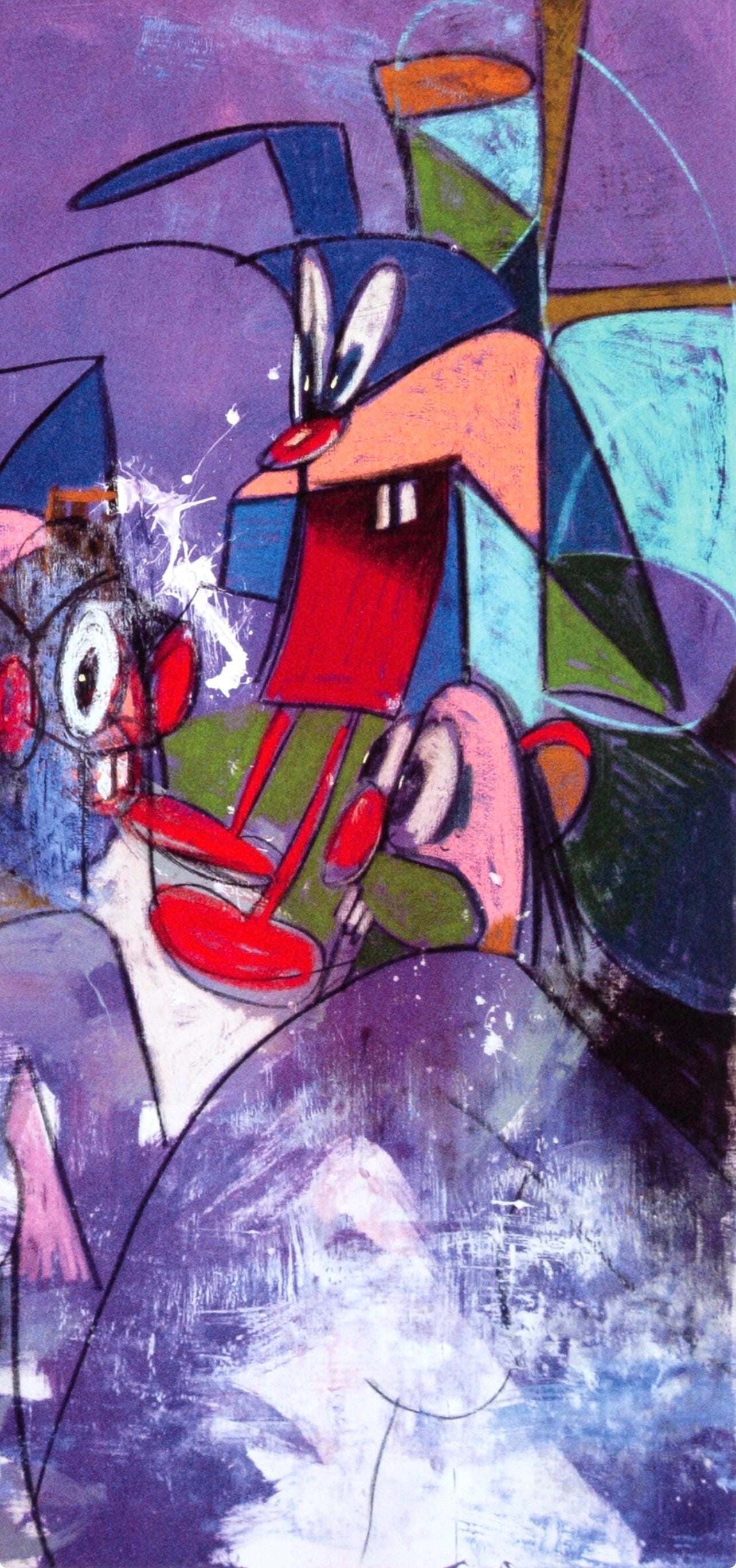 George Condo, Comic Relief, Drawing Paintings, Limited Edition Four Color Process Print