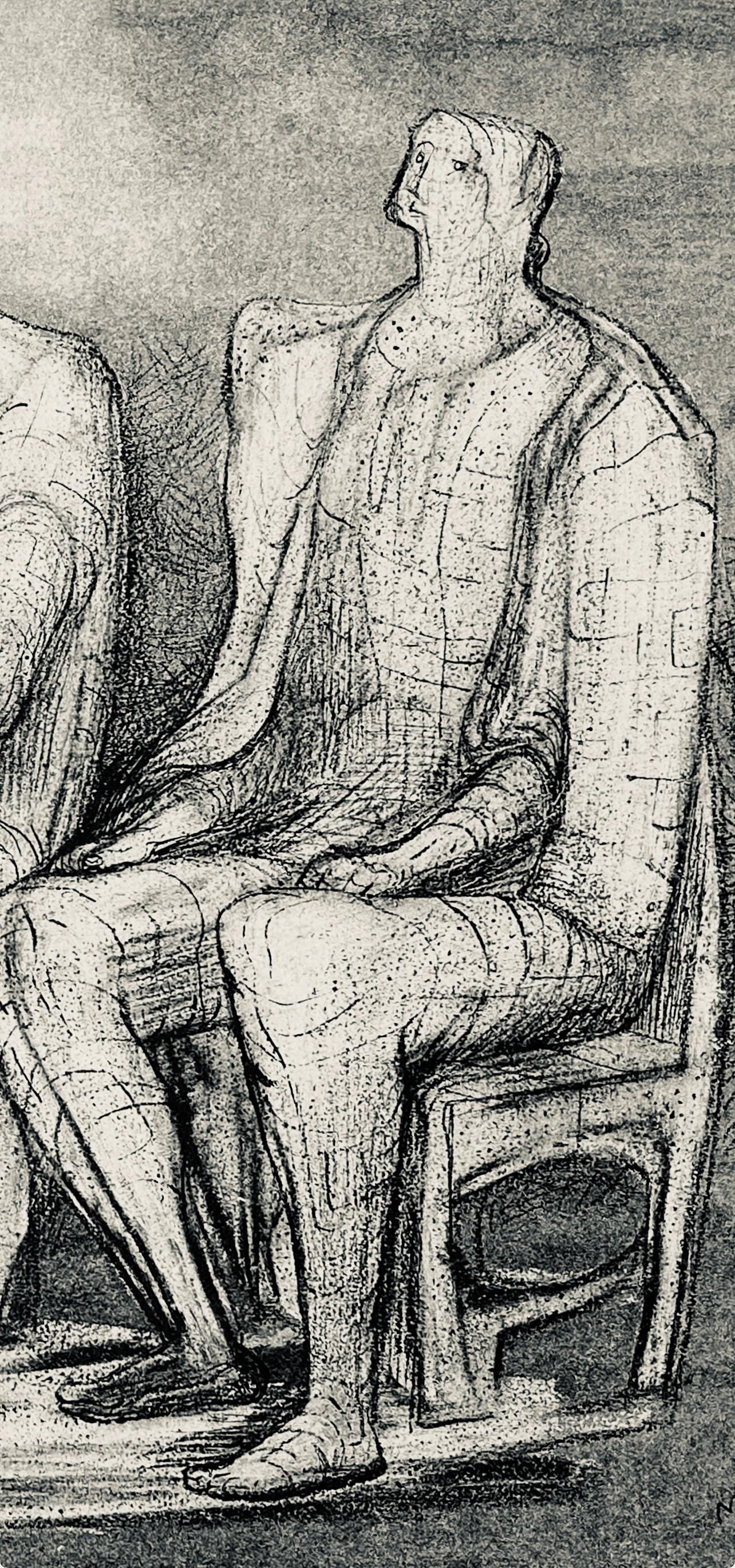 Henry Moore, Women Winding Wool, The Drawings of Henry Moore, Limited Edition Lithograph