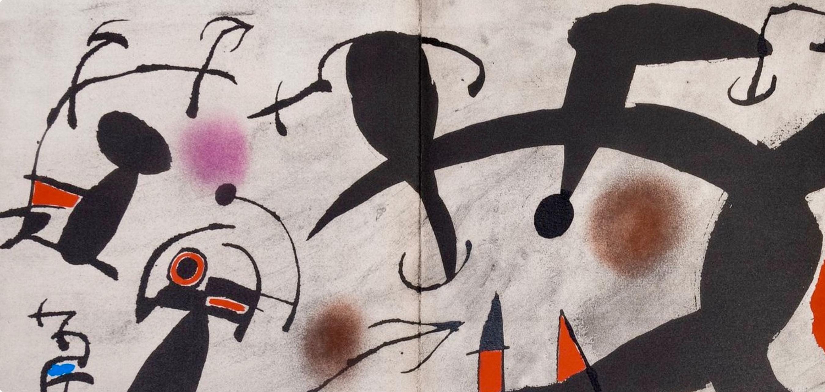 Joan Miró, Composition, Miró, Oiseau Solaire, Oiseau Lunaire, Étincelles, Limited Edition Lithograph