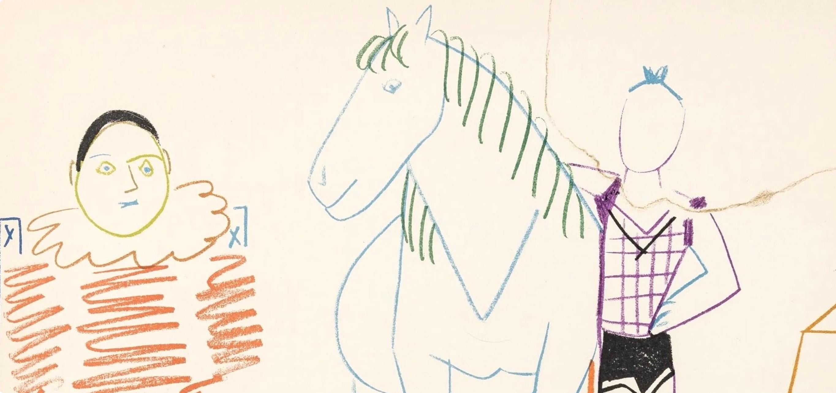 Pablo Picasso, Composition, Picasso and the Human Comedy, Verve: Revue Artistique et Littéraire, Limited Edition Lithograph