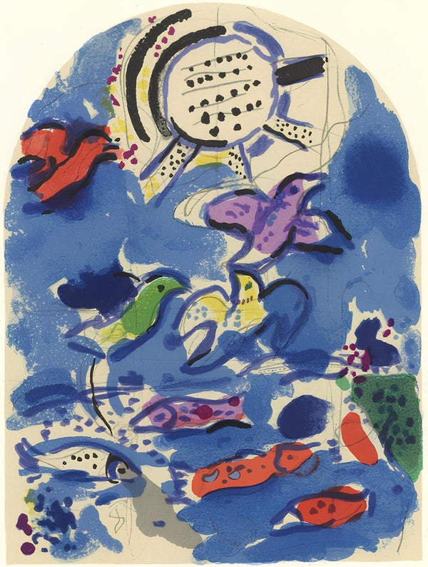 Marc Chagall, Tribe of Reuben, Jerusalem Windows, Limited Edition Lithograph