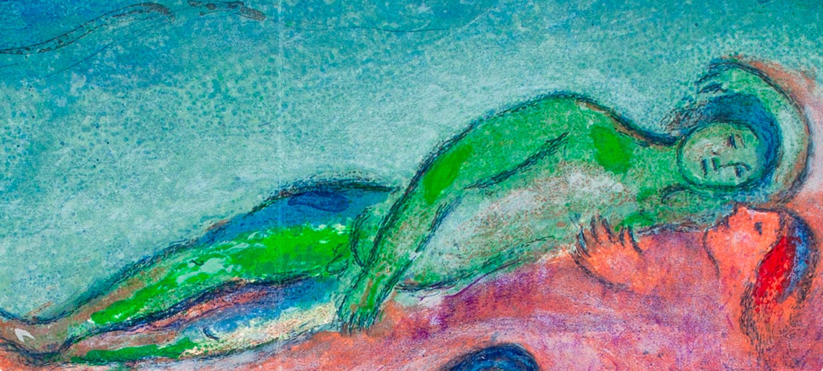 Marc Chagall, La Mort de Dorcon, Daphnis et Chloé, Limited Edition Héliogravure