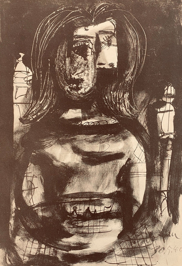 Pablo Picasso, Composition, Carnet de dessins de Picasso, Cahiers d’Art, Limited Edition Lithograph