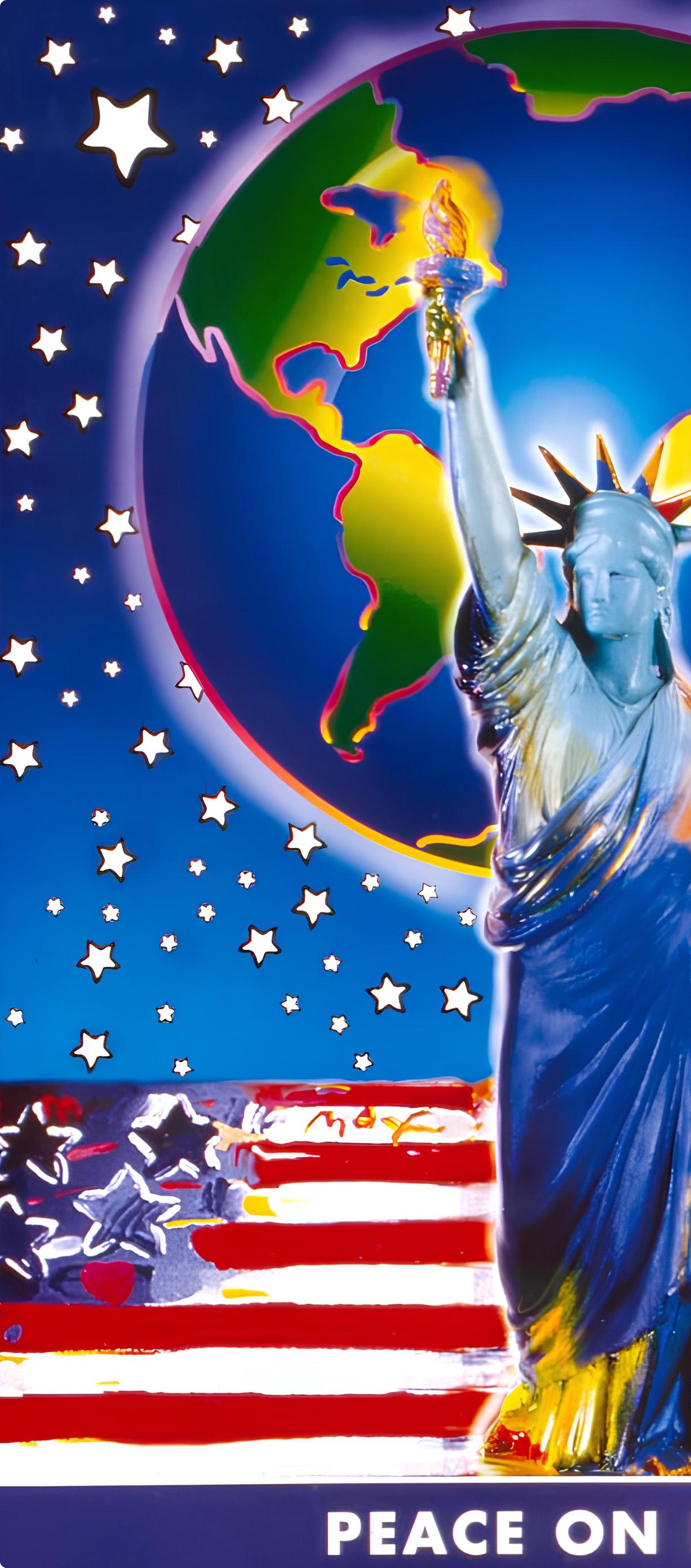 Peter Max, 9-11, Peace on Earth, 2001, Hand Signed, Official Edition Offset Lithograph