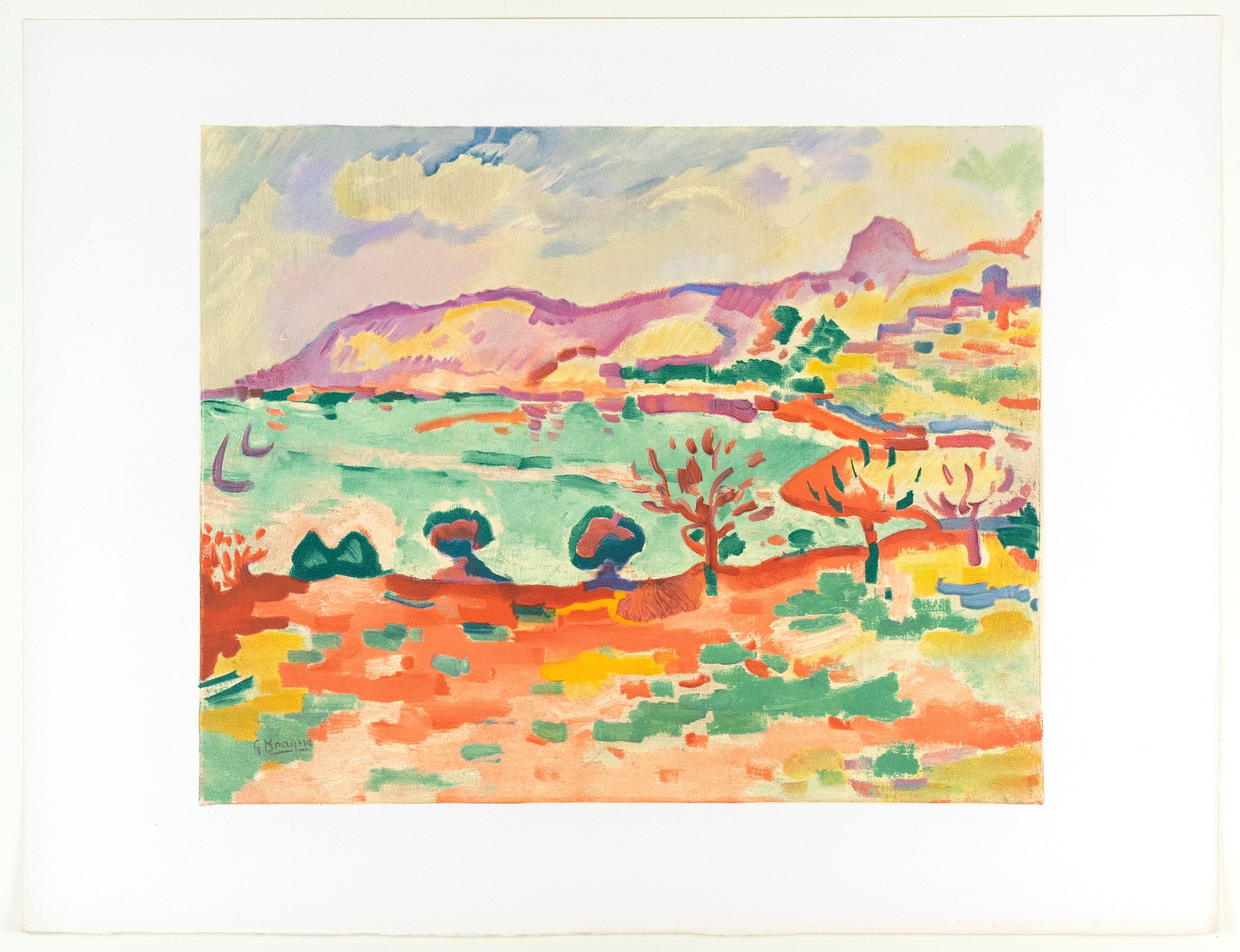 Georges Braque, Paysage a L'estaque, Fauves, Collection Pierre Lévy, Limited Edition Lithograph