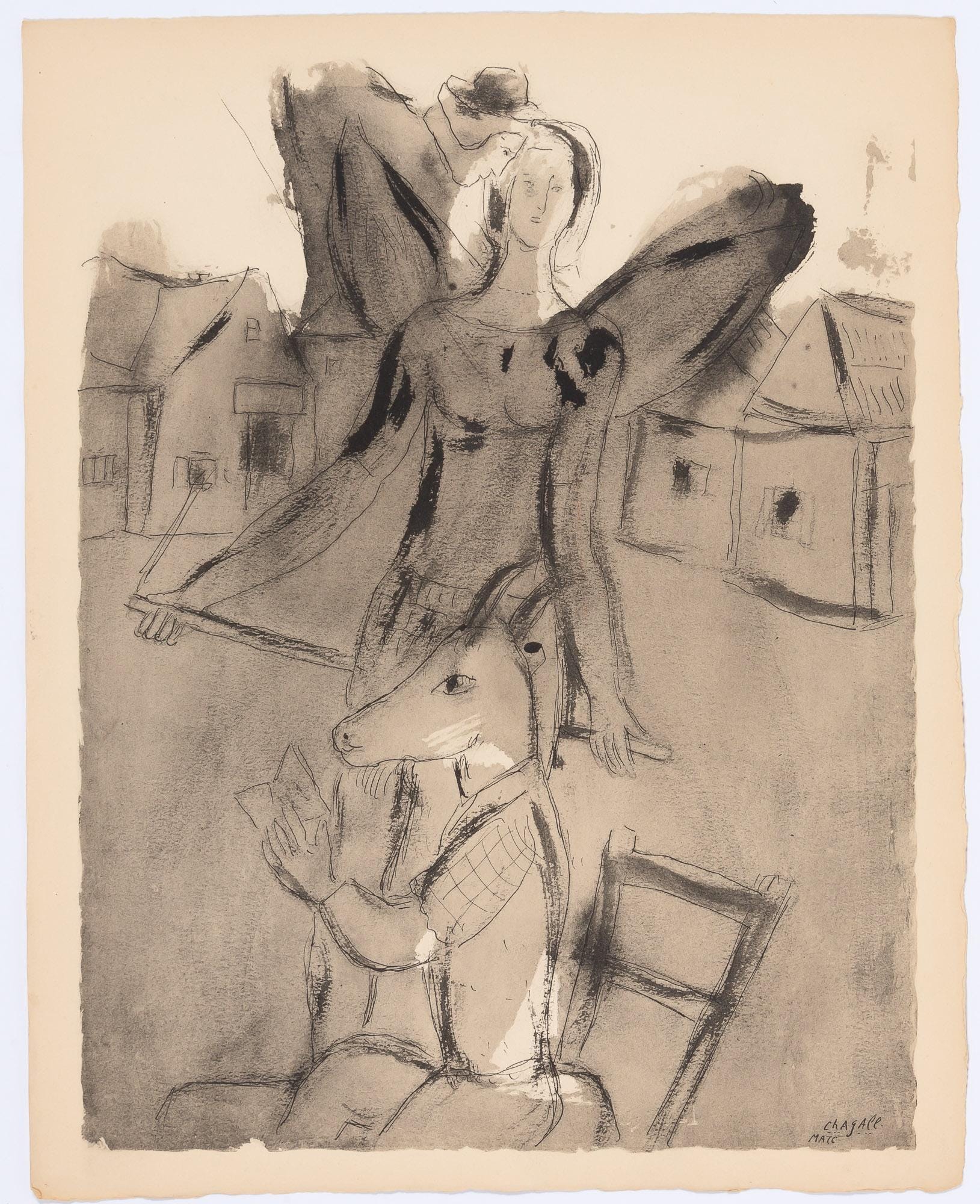Marc Chagall, Composition, Couleur amour, Limited Edition Lithograph