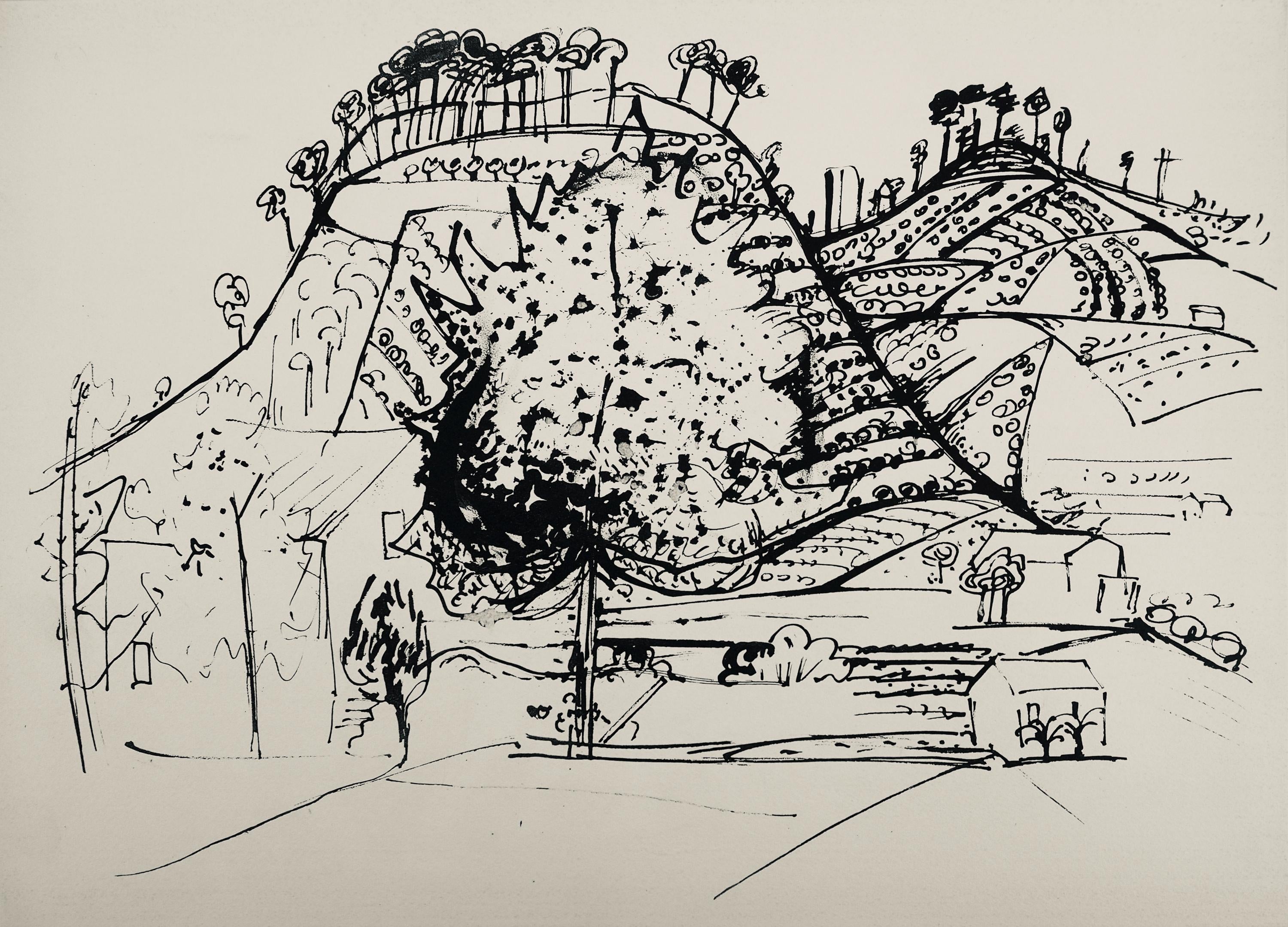 Édouard Pignon, Composition, Arbres et Voiles, Limited Edition Lithograph