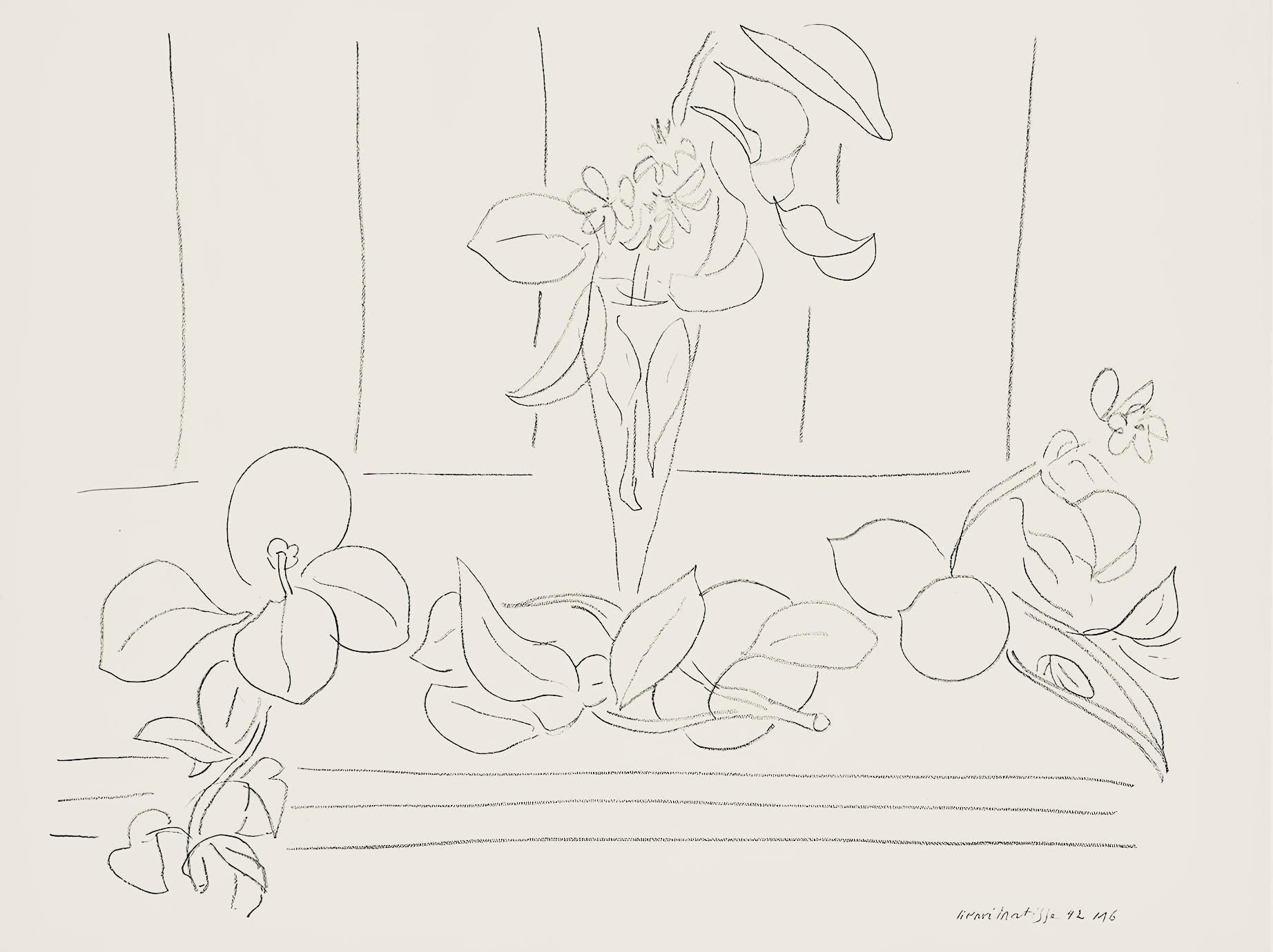 Henri Matisse, Série M, var. 6 (Duthuit 9), Henri Matisse, Dessins, Thèmes et variations, Limited Edition Lithograph