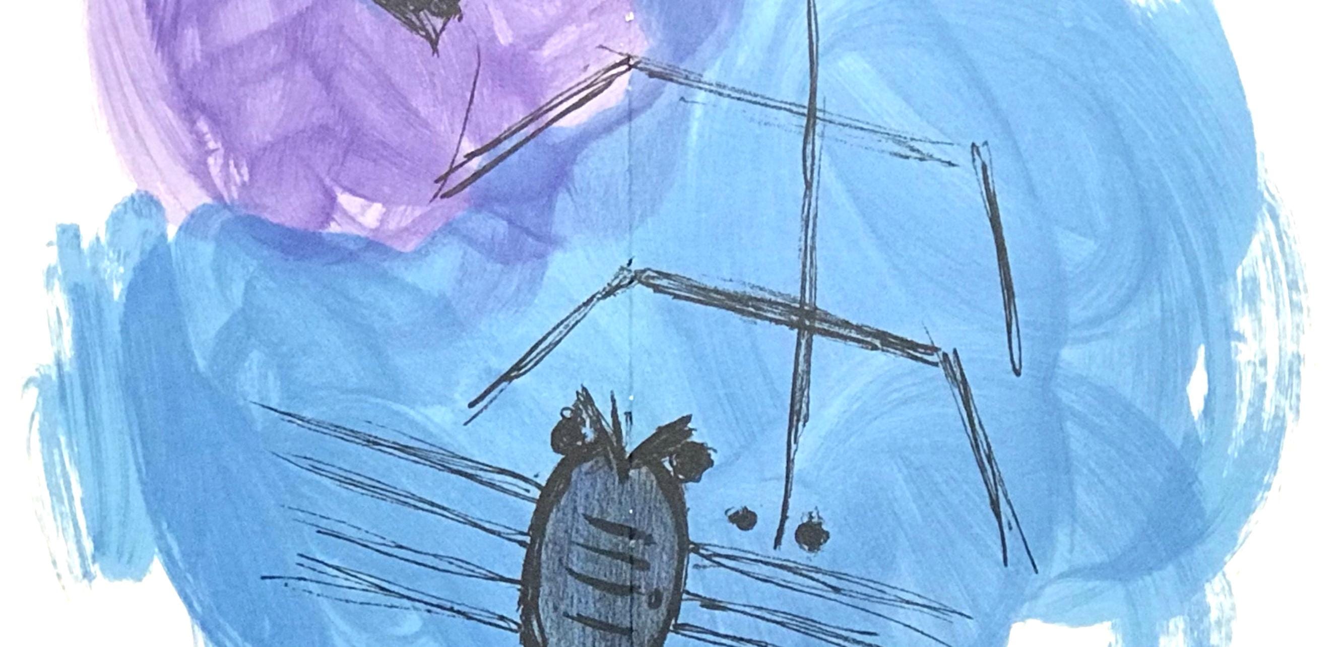 Vassilakis Takis (Τάκις), Composition, Hommage à Aimé et Marguerite Maeght, Derrière le miroir, Limited Edition Lithograph