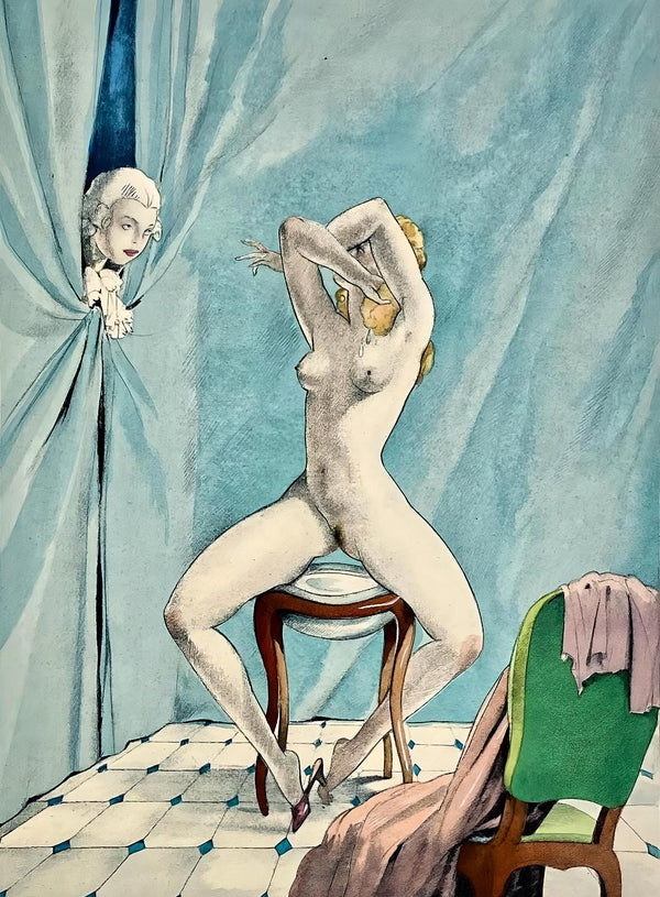 Umberto Brunelleschi, Composition, La Leçon d'amour dans un parc, Limited Edition Lithograph